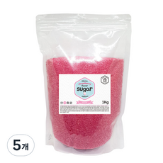 웰빙 솜사탕 설탕 딸기향, 1kg, 5개