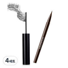 MACQUEEN 防水筆眼線筆 NO2 深棕色 + 緊身 Poten 顏色, 4組, Eyeliner NO.2 Deep Brown+Skinny Poten Cara 6.5g