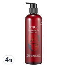 레드플로 꽃을든남자 동백 헤어젤 슈퍼하드, 4개, 500ml