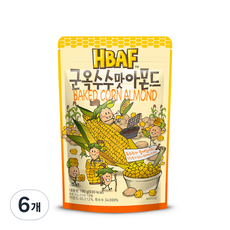 HBAF 군옥수수맛 아몬드, 190g, 6개