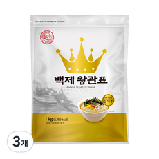 광천김 백제 왕관표 김가루, 1kg, 3개