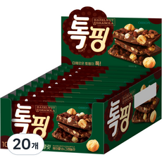 오리온 톡핑 초콜릿 헤이즐넛 & 그래놀라, 43g, 20개