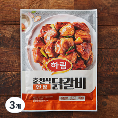 하림 춘천식 한상 닭갈비 순한맛, 3개, 500g 3개, 500g