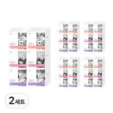 브론디 미니 정사각 미용티슈 2겹 250매 3종 x 16p 세트, 2세트, 48개입