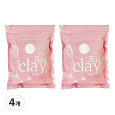 전문가용 볼클레이 500g, 4개, 하양 하양, 4개