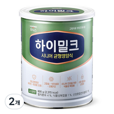 일동후디스 하이밀크 시니어 균형영양식, 600g, 2개