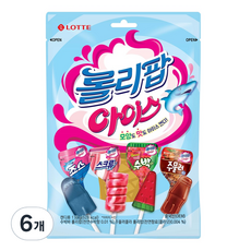 롯데제과 롤리팝 아이스 캔디, 132g, 6개