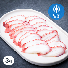 자숙문어 다리 슬라이스 횟감 (냉동), 100g(20미), 3개