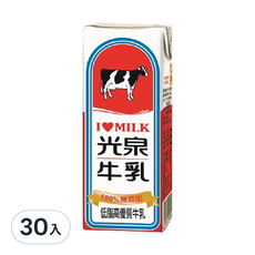 光泉 低脂保久乳 200ml*30入-低脂高鈣，全家人的健康首選
