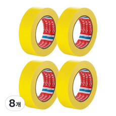 iQIHAN 다다 칼라 마스킹테이프 노랑 25 mm x 20 m, 8개
