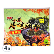 太珍香 小農片烤海苔, 酥脆口感 夾鏈袋設計 台灣製造, 30g, 4包