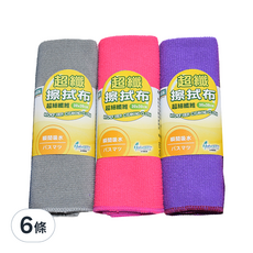 多麼潔 超纖細纖維擦拭布 30x30cm, 台灣製造，品質保證，安心使用，特殊結構，清潔效果更佳，乾濕兩用，方便實用, 6條