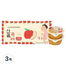 산골이유식 유아용 산골퓨레 2p, 3개, 200g, 사과맛