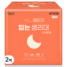 헤이즈 입는 생리대 중형 나이트용