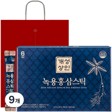 개성상인 녹용 홍삼 스틱 30개입 + 쇼핑백, 300ml, 9개