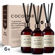 코코도르 퍼퓸 디퓨저, 숲속새벽공기, 500ml, 6개 숲속 새벽공기, 500ml, 6개