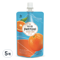 쁘띠첼 워터젤리 오렌지, 130ml, 5개