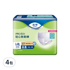TENA 添寧 貼心敢動褲 腰圍39-53吋, L~XL, 14件, 4包