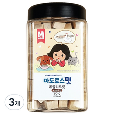 마도로스펫 강아지 데일리트릿 북어 & 치킨, 혼합맛(북어/치킨), 90g, 3개 - 마도로스펫북어