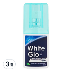 澳洲 White Glo 口腔清新噴霧 20ml*3瓶裝, 清新口氣，去除異味，隨身攜帶, 3瓶