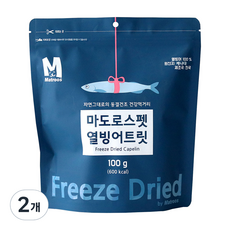 마도로스펫 반려동물 건조 트릿 간식 100g, 열빙어, 2개