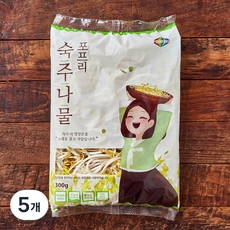 포프리 무농약 숙주나물, 300g, 5개
