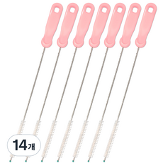 하이비 빨대세척솔, 14개, 라이트핑크