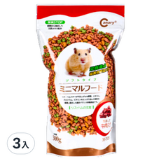 Canary 哈姆的燒肉食堂-牛+蔬菜300g, 倉鼠飼料, 柔軟易消化, 天然食材, 3入組, 300g, 3包