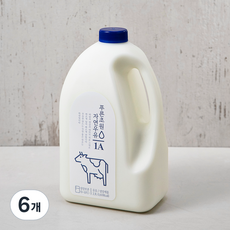 푸른초원 자연우유, 2300ml, 6개