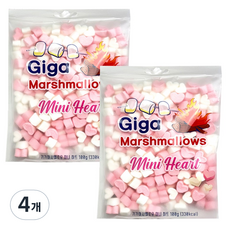 Gigamashimallow迷你愛心, 100g, 4個