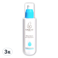 UNICAT 變臉貓 淨透水潤卸洗凝露 3效合一 無皂鹼 無泡沫劑型 添加膠原蛋白 玻尿酸 維他命B5, 150ml, 3瓶