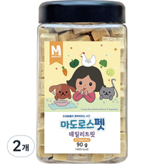 마도로스펫 데일리트릿 강아지 동결건조간식, 혼합맛(닭가슴살/채소), 90g, 2개 - 마도로스펫치킨