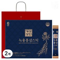 개성상인 녹용 홍삼 스틱 30p + 쇼핑백, 300ml, 2개