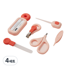 고나비 유아 손톱깎이 귀이개 수온온도계 세트, 그린, 4세트