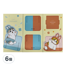 貓福珊迪 兔子造型 置物盒 (未組裝), 6個