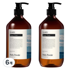 부케가르니 나드 리프레쉬 퍼퓸드 핸드워시 베이비파우더향, 6개, 500ml