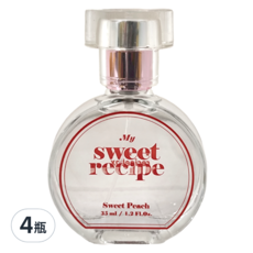 recipebox 韓兔兒童蜜桃香水35ml 四瓶組, 孩童清新蜜桃香氛, 35ml, 4瓶