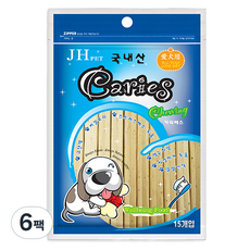 카리에스 강아지 치약껌, 6팩, 분유치즈맛 6팩, 분유치즈맛
