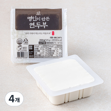한둘 명인이 만든 연두부, 125g, 4개