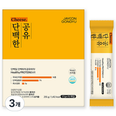 자연공유 단백한 공유 단백질바 치즈맛 15p, 255g, 3개