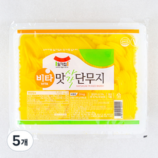 일가집 반달 맛사각단무지, 3kg, 5개