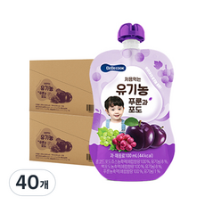 베베쿡 처음먹는 유기농 푸룬과 포도 야채주스, 100ml, 40개