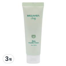 MIGUHARA 嬰兒爽身粉霜, 3個, 120ml