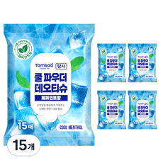 탐사 쿨 파우더 데오드란트 티슈 15매, 81g, 15개
