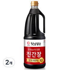 청정원 두번달여 더 진한 진간장골드, 1.7L, 2개