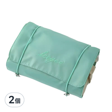 leegoo 四合一可拆式化妝包 54.5 x 23cm 綠色 2個裝 化妝品收納包, 2個