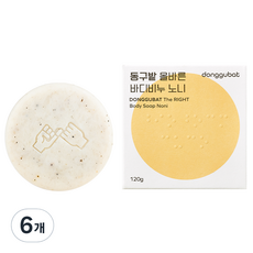 동구밭 올바른 노니 바디 비누, 120g, 6개