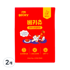 아임베키 고양이 습식간식 베키츄 10g x 30p, 연어 + 트립토판 혼합맛, 2개 - 아임츄