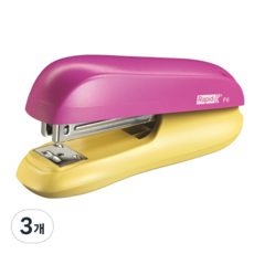 Rapid 펑키 스테플러 F6, 핑크/옐로우, 3개