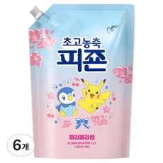 피죤 초고농축 섬유유연제 체리블라썸, 1.3L, 6개